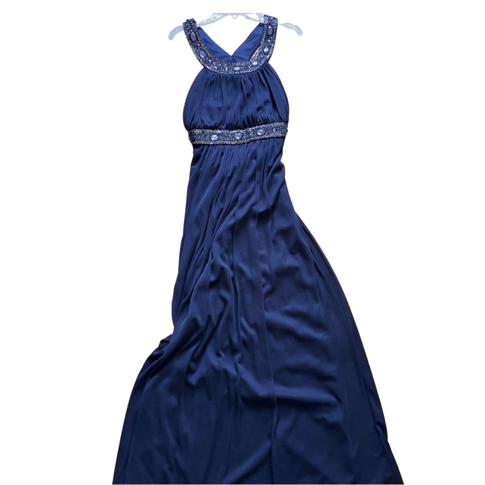 XSCAPE by Joanna Chen Navy Blue Prom Evening Gown